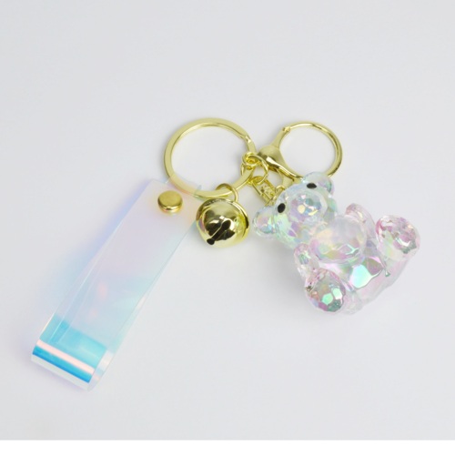 Brelok do torebki/kluczy miś -  Biały