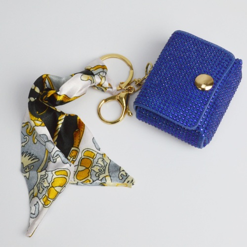Brelok do torebki/kluczy  portfelik -  Niebieski