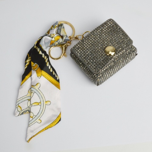 Brelok do torebki/kluczy portfelik
 -  Szary