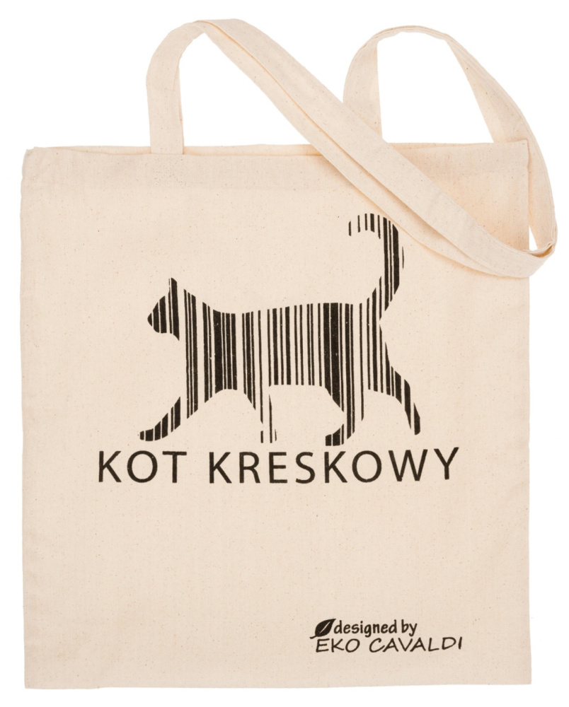 Torba bawełniana KOT KRESKOWY